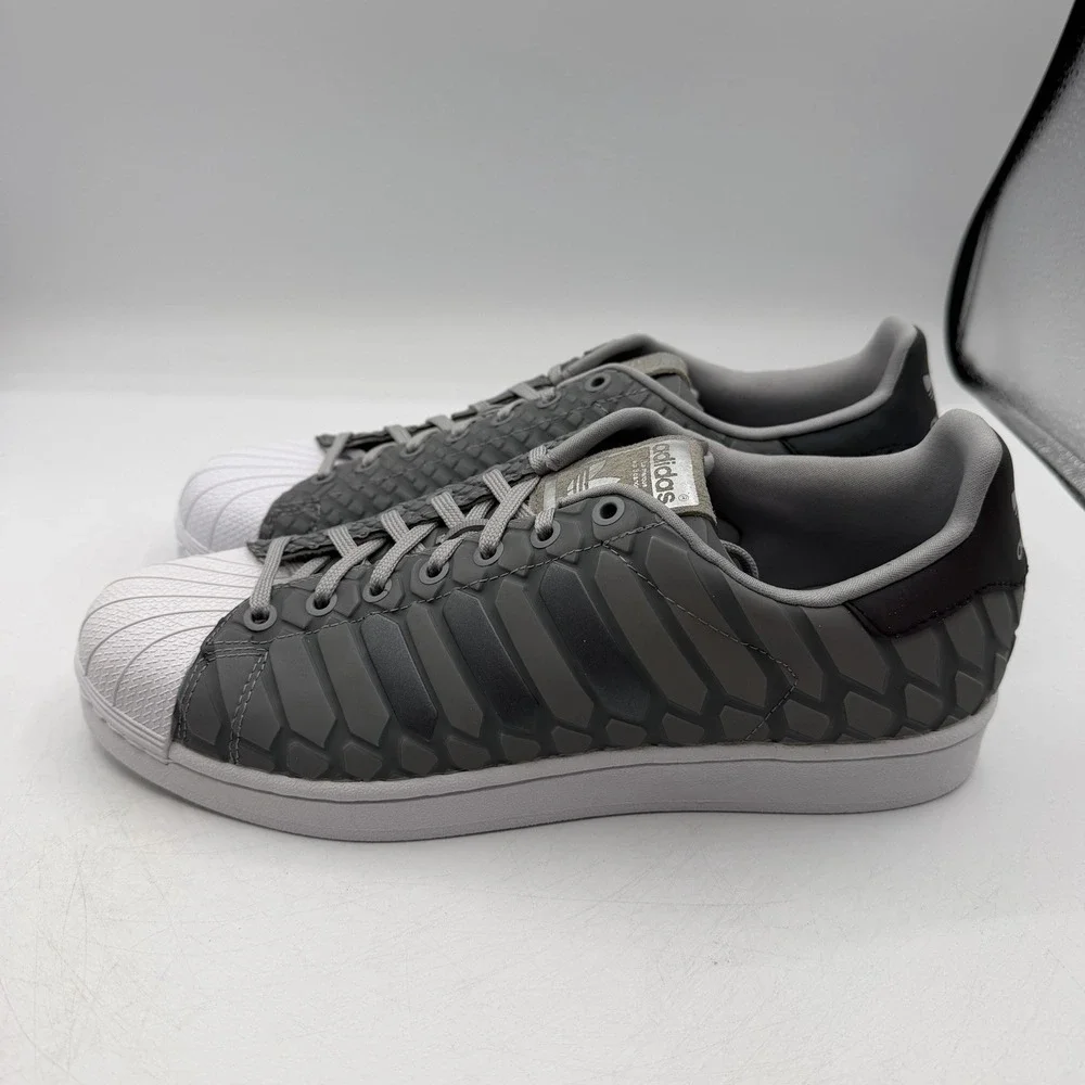 Adidas‎ Superstar Shoes Mens 11 Onix Grey Xeno Reflective Tech Sneakers D69367